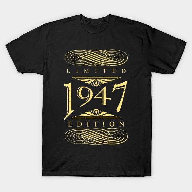 Limited 1947 Edition gold T-Shirt by variantees